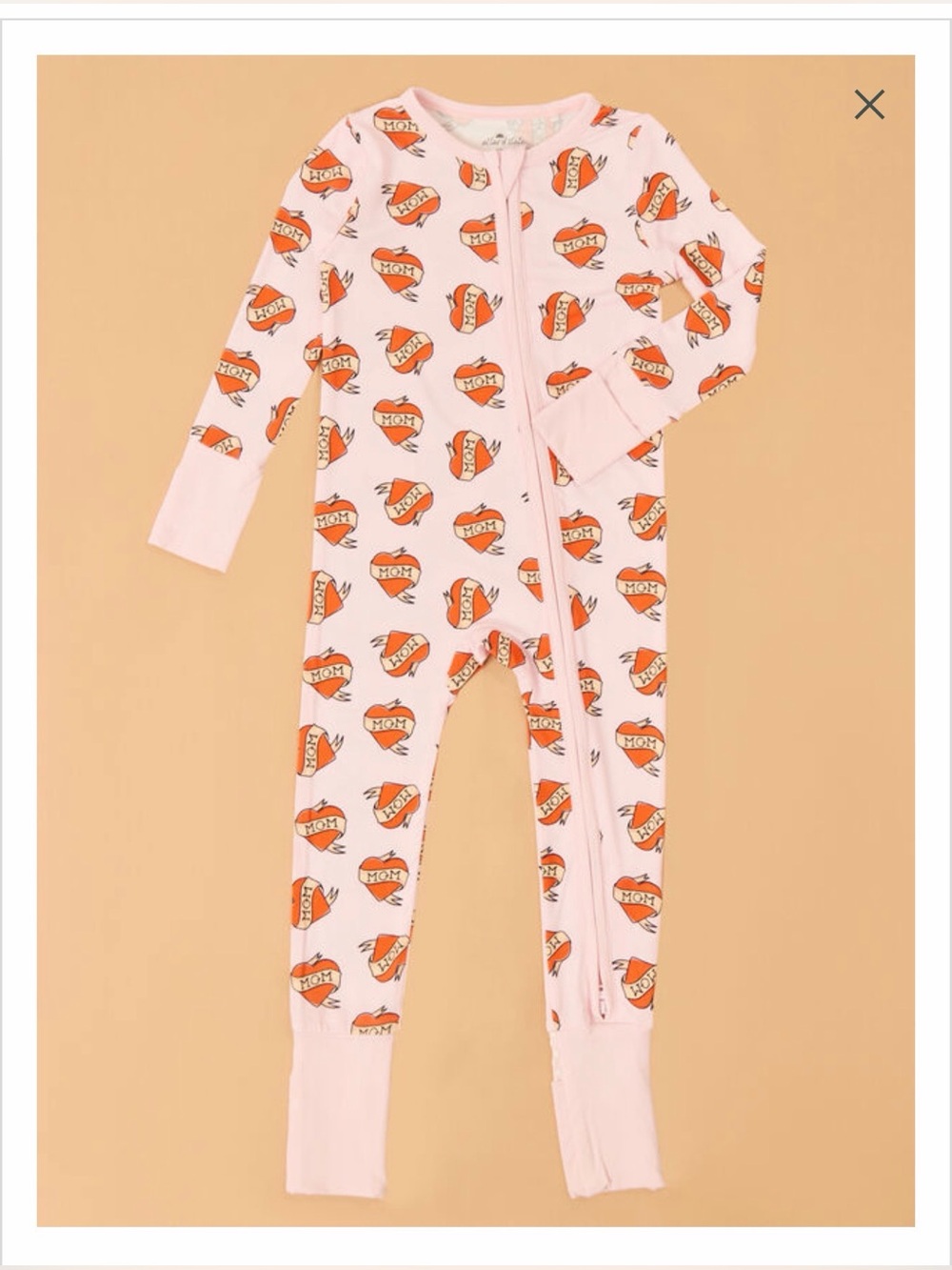 “Mom” Bamboo Romper 6-12m